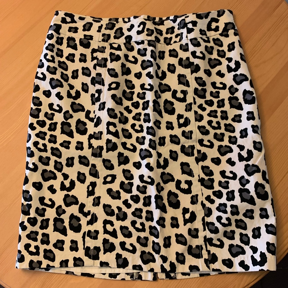 Merona Grayscale Animal Print Pencil Skirt Sz. 6